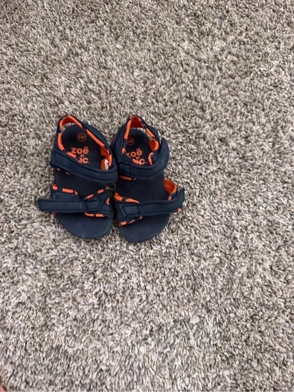 Kids' Navy and Orange Sport Sandals